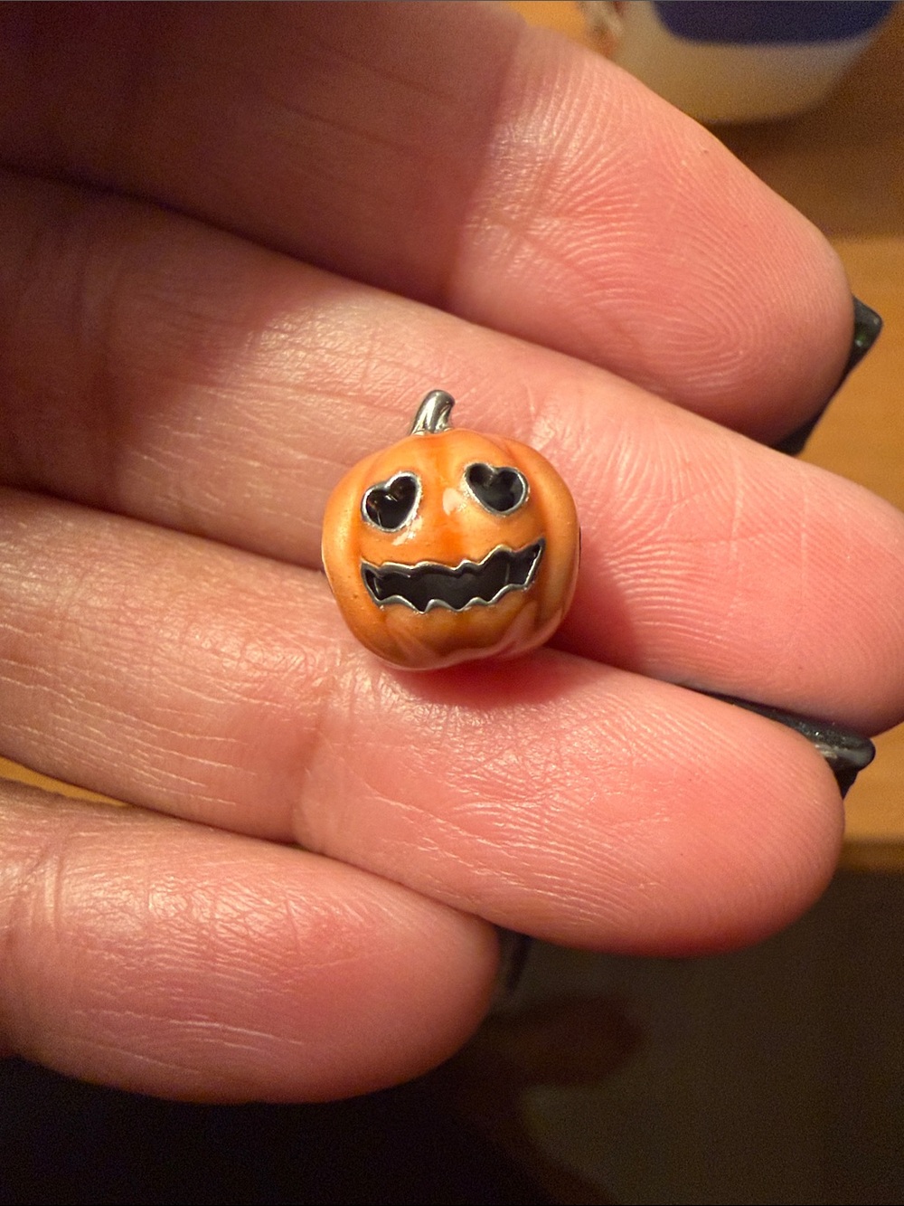 Pandora Orange Jack-O'-Lantern Enamel Charm - Picture 7 of 7